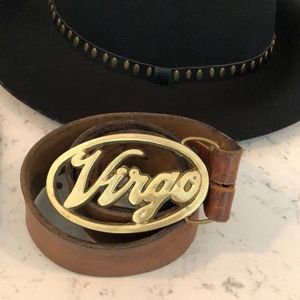 Vintage Virgo Belt & Belt Buckle